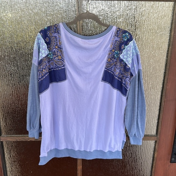 People We The Feelin It Tee Cornflower Combo Size small oversized Purple. - Picture 6 of 9